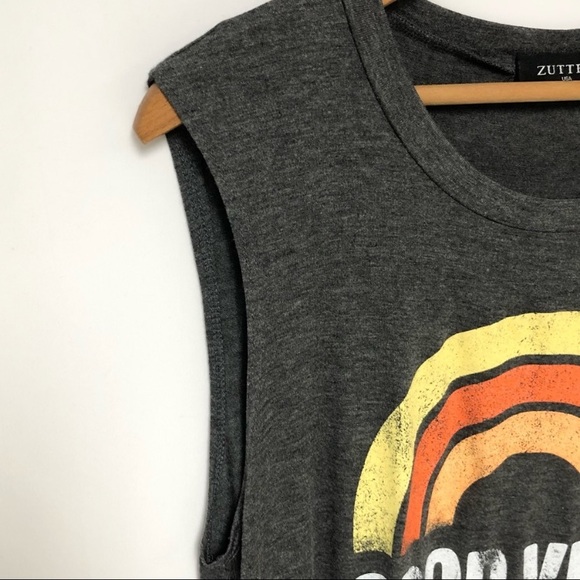 Zutter Good Vibes Rainbow Tank Sz M - Picture 3 of 5